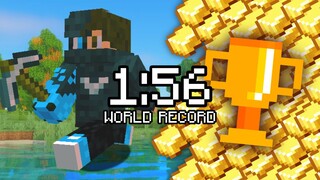 [WORLD RECORD] Minecraft in 1:56 - Set Seed Speedrun