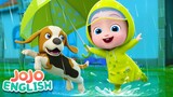 Rain Rain Go Away | Learn English | Nursery Rhymes & Kids Songs | JoJo English - Family Playroom