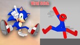 Best Falls | Sonic vs Stickman | Stickman Dismounting Highlight and Funny Moments #180