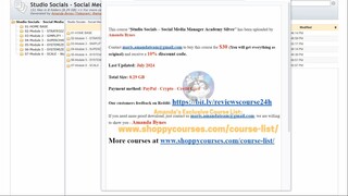 [Course24h.com] Studio Socials – Social Media Manager Academy Silver