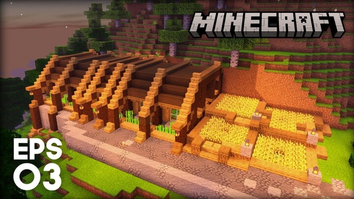 Kentang & Wortel Farm Berbentuk Rumah Kaca - Minecraft 1.18 Survival Indonesia (Ep.3)