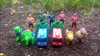 Mencari Mainan power ranger Naik dinosaurus dan hulk naik motor