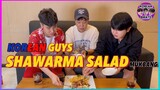 [REACT] Korean guys try "SHAWARMA SALAD"