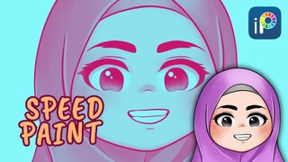 SPEED DRAWING Kartun Berhijab 😍💜