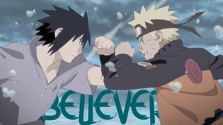 Naruto vs Sasuke Edit | Believer (Remix)