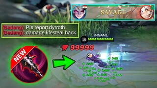 DYRROTH NEW BUG BUILD 2023 UNBELIEVABLE DAMAGE LIFESTEAL  HACK!! (Must Try)🔥