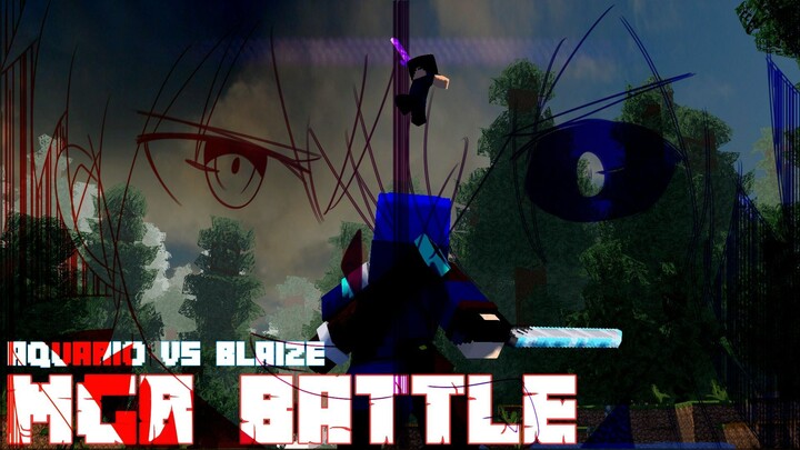 "Wolf Traveler and Dragon Prince" Aquario vs Blaize - Minecraft Fight Animation | MGB Battle