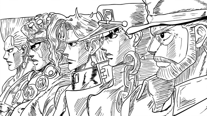 [Breaking the liver overnight/hand-painted op/high frame/drawing modification] jojo stardust fighter