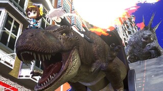 【SFM】Godzilla T-Rex และ Hei Zhen ลงจากจรวด