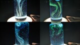 [DIY]Using 4 materials to make epoxy aurora, which one do you like?
