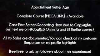 Appointment Setter Age course download