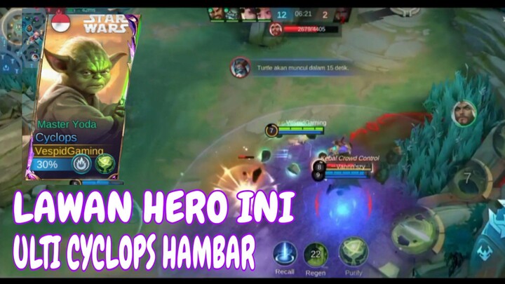 agak keras emang hero ini - gameplay cyclops mobile Legends bang bang