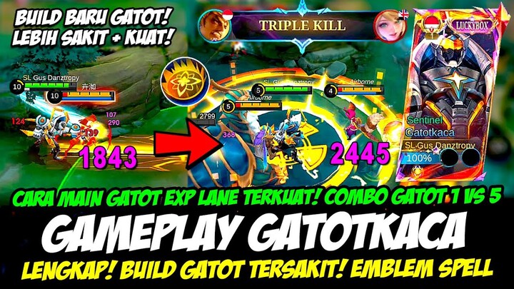 CARA MAIN GATOTKACA EXP LANE TERKUAT❗COMBO GATOTKACA TERBARU❗BUILD GATOT TERSAKIT❗GAMEPLAY GATOTKACA