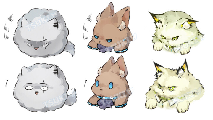 [ Arknights ] Lucu dan cantik dilihat dari bawah~lihat ke atas~[Hewan kecil berbulu]