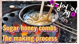 Sugar honey combs The making process