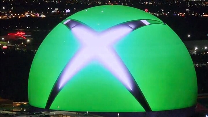 Rich and powerful! Xbox ads appeared in Las Vegas giant ball