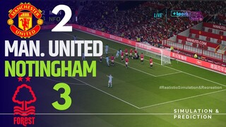 MANCHESTER UNITED 2-3 NOTINGHAM FOREST • Highlights • Premier League 24/25 | Simulation/Recreation