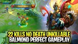 22 Kills No Death Unkillable Balmond Perfect Gameplay | Mobile Legends: Bang Bang