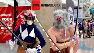 Anime Expo 2022 Day 2 Cosplay Montage! | Demon Slayer Inosuke x Power Rangers