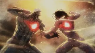 Reiner and galliard VS Eren ( Armored titan and Jaw titan VS Attack Titan ) @Attack on titan