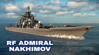 Modern Warships: battle cruiser RF ADMIRAL NAKHIMOV in action.