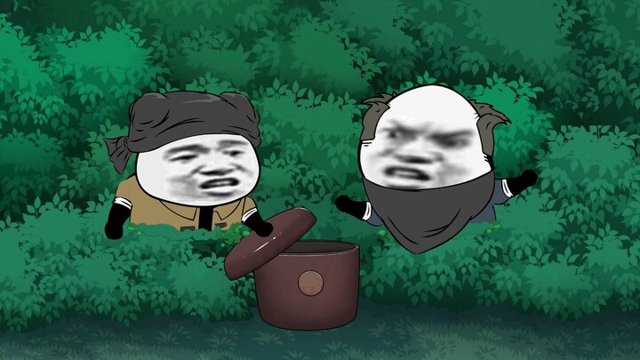 The robbers ran into the house and kidnapped the shit
