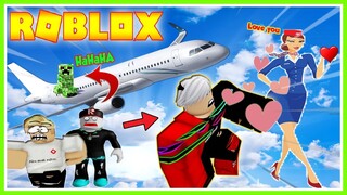 KISAH CINTA MIKOCIL DAN MBAK PRAMUGARI DI PESAWAT YANG DIBHAJAK CREEPER!!! ROBLOX MIKOCIL