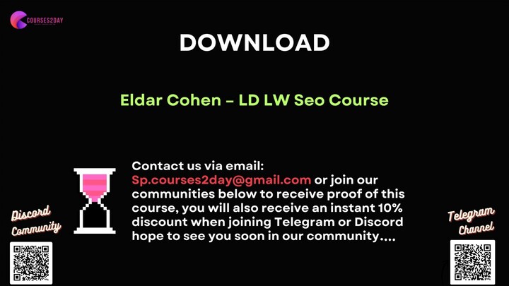 [COURSES2DAY.ORG] Eldar Cohen – LD LW Seo Course