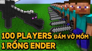 100 players ĐẤM 1 Ender Dragon Trong Minecraft