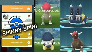 Research Day guarantees shiny Cranidos/Shieldon but how many task to really get them