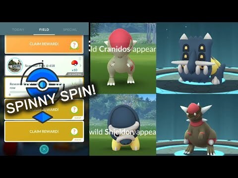 Research Day guarantees shiny Cranidos/Shieldon but how many task to really get them