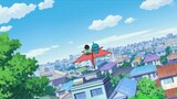 Nobita flew into the sky on a paper plane and also experienced a homemade parachute~
