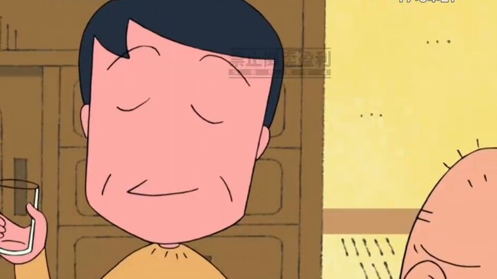 Chibi Maruko's family ate beef sukiyaki under the moonlight! After eating, they went to drink juice 