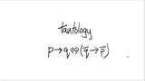logic: tautology p→q≡(¬q→¬p)