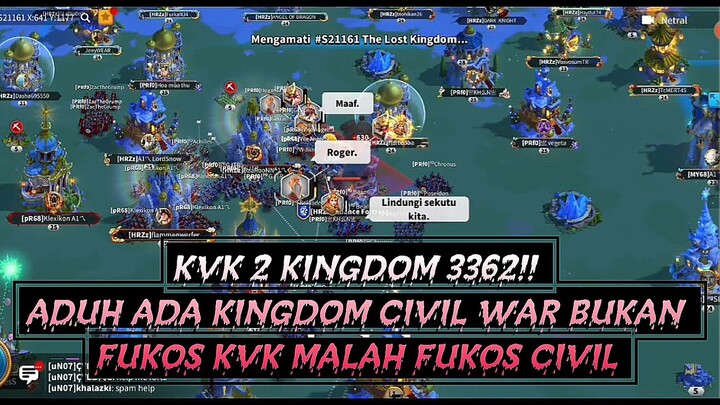 KONDISI WAR KVK 2 KINGDOM 3362 KINGDOM INDONESIA!! BUKAN FUKOS WAR MALAH CIVIL #riseofkingdom #war