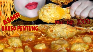 ASMR BAKSO PENTUNG KUAH MERCON || bakso tulang iga SUPER PEDAS || ASMR INDONESIA