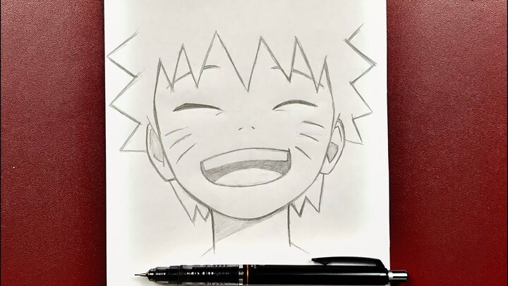 Single pencil sketch of popular anime character Naruto  rindiasocial