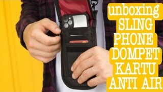 unboxing dan review sling phone dompet kartu anti air