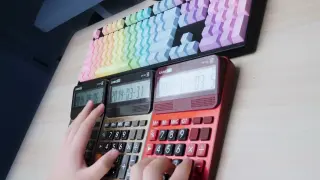 Calculators can be touching as well. Using 3 calcultors to play Canon in D