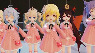 [MMD]Cute version group dance of goddess in <Genshin Impact>