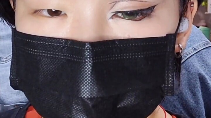 [Qi Guanqing] Unlimited Skateboard Chinen Shi Ye Cos Eye Makeup Imitation Makeup Tutorial