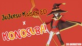 JuJutsu Kaisen ED - KonoSuba Edition (3D Animated)