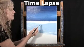 TIME LAPSE - Learn How to Paint "SUMMER SEASCAPE SWING" with Acrylic Paint - Easy Painting Tutorial