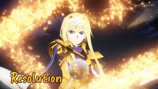 『Lyrics AMV』 Sword Art Online Alicization War of Underworld OP Full - Resolution / Tomatsu Haruka