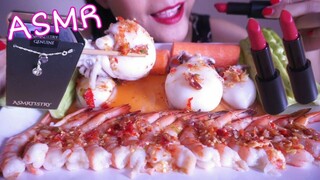 ASMR LIP STICK ASMRTISTRY + EATING SQUIDS+SHRIMPS /รีวิวลิปสติก ASMRTISTRY พร้อมทานปลาหมึก+กุ้งลวก