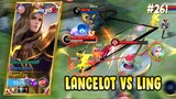 MANIAC !!! LANCELOT VS LING, ALMOST SAVAGE 😭 | LANCELOT GAMEPLAY #261 | MOBILE LEGENDS BANG BANG