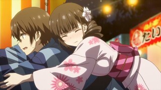 Yume hugs Mizuto from behind make him blushing | My Stepmom's Daughter Is My Ex Episode 12