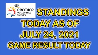 PVL STANDINGS TODAY AS OF JULY 24, 2021/PVL GAME RESULTS TODAY | GAMES SCHEDULE | PVL2021