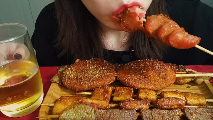 Mukbang without Human Voice | Fried Series And Beer