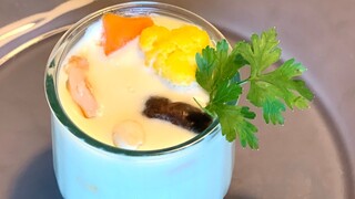 Làm trứng hấp Nhật Bản(Chawanmushi)mềm mịn tan chảy hấp dẫn_Bếp Hoa